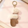 Guanti in Pelliccia di Visone Portachiavi Borsa Tote & a Tracolla Ciondolo di Peluche