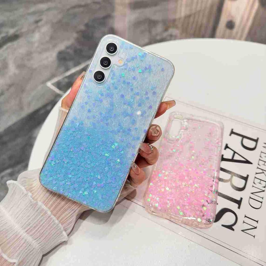 Small Fresh Gradual Change Glitter Love Sequins Epoxy Samsung S11U Mobile Phone Case S11/S11/a11/A11