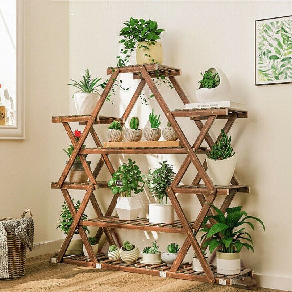Solid Wood Plant Stand Multifunctional Flower Pot Holder