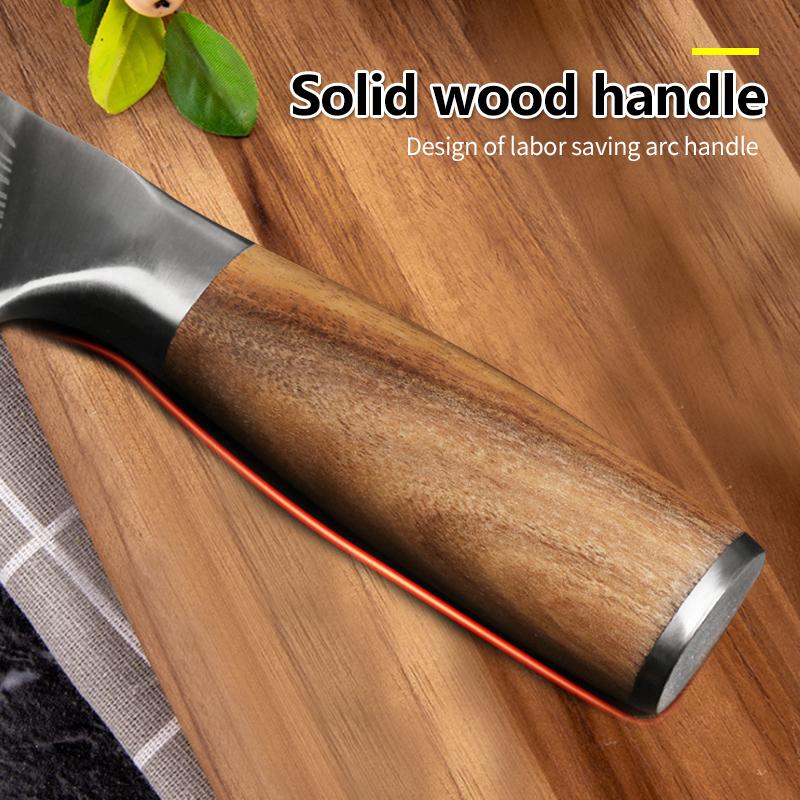 Professional Chef Knife High Carbon Stainless Steel Laser Slicing Meat Cleaver Knives Ultra Sharp Kitchen Knife Butcher Cooking