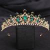 Bridal Wedding Tiara Crown Full Rhinestones Luxurious Style Headpiece for Stage Performance School Ball