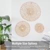Wall Basket Decor 50cm 35cm 25cm Diameter 3D Design Handmade Round Rattan Woven Wall Ornament for Home