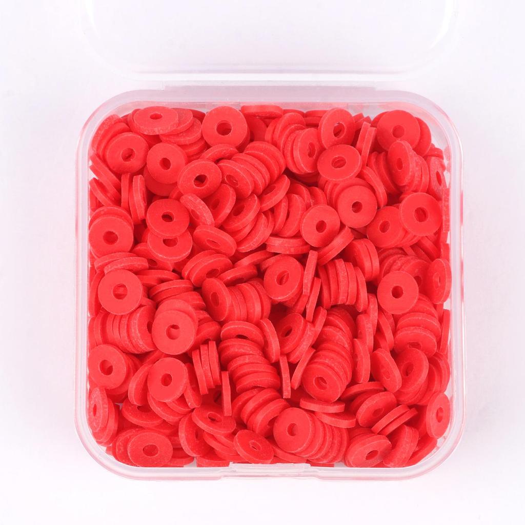500pcs 6mm Clay Beads Slice Polymer Clay Spacer Beads Chip Disk Round Heishi Beads For Jewelry Making DIY Handmade Accessories