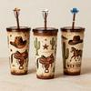 10pcs Silicone Cowboy Straw Cover Cap Cowboy Hat Straw Topper 10mm Reble Western Cup Accessories Silicone Tumbler Straws Toppers 30 40 Oz
