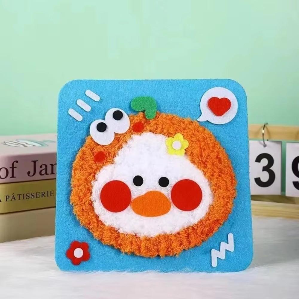 With Sticker Educational Children's Toy Stuffed Animal Cartoon Animal Felt Sewing Kit  Kids