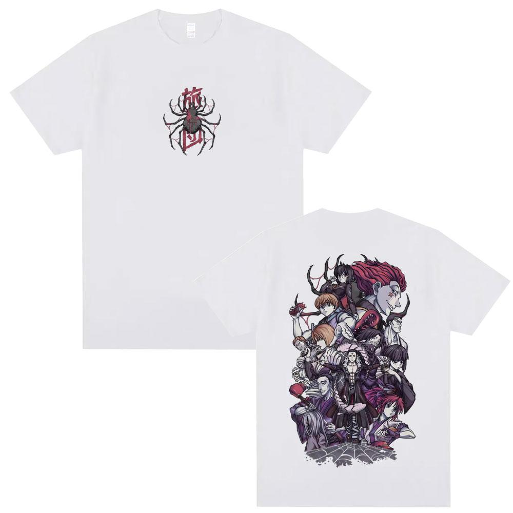 Anime Hunter X Hunter Phantom Troupe Spider Graphic Tshirt Men Women Casual Cotton Vintage Tshirt Man Fashion Oversized T Shirt