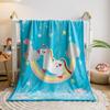 Factory direct sales wholesale foreign trade single-layer cartoon flannel children's blanket gifts coral fleece blanket afternoon leisure blanket