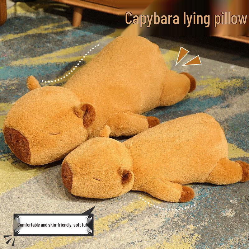Large Capybara Plush Pillow - Perfect Bedtime Companion Gift for Girls