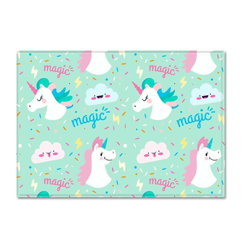 Kwiatowy Jednorożec Dywan do Salonu Dywanik Obszarowy do Sypialni Dziecięcej Dziewczęcej Różowy Jednorożec Dzieci Wystrój Domu Maty do Pokoju Antypoślizgowa Mata Łazienkowa