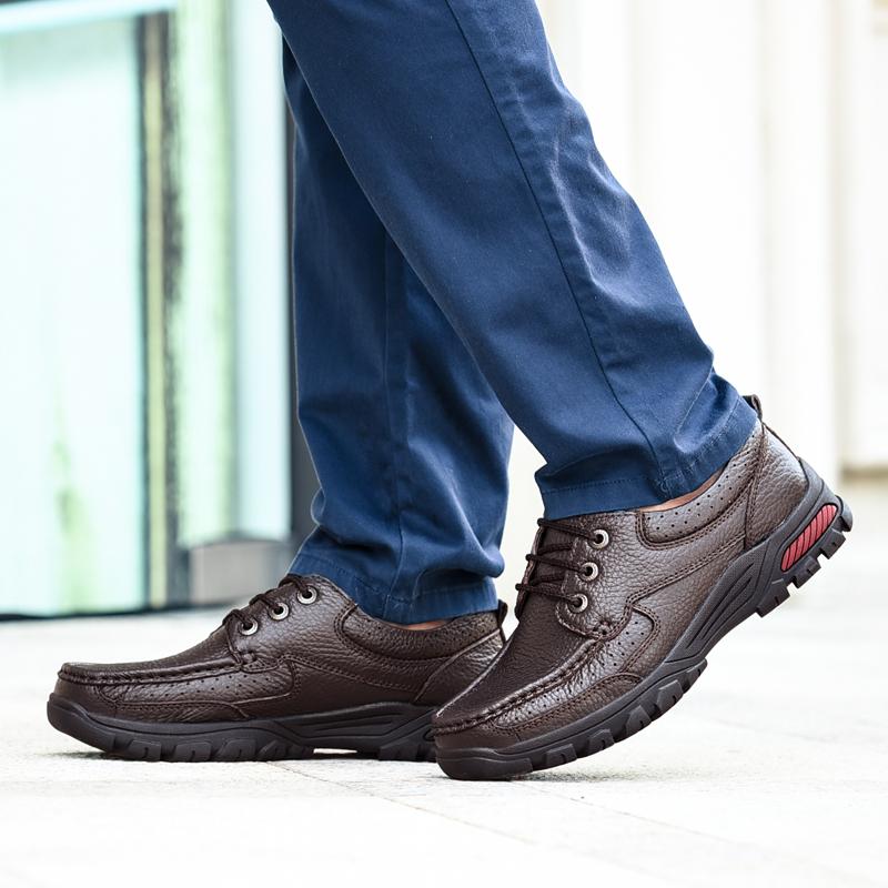 Кожаные мужские лоферы большого размера — фото 9