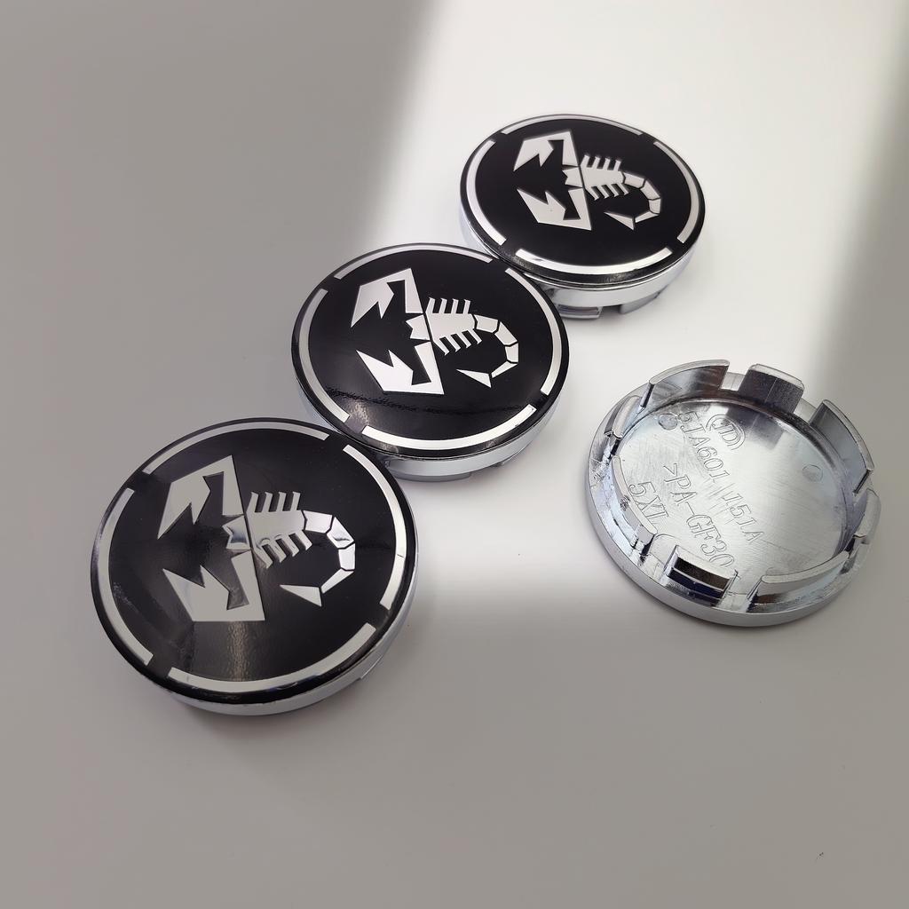 4ps 56mm/60mm 5.6cm/6cm Abarth logo car emblem Wheel Center Hub Cap auto Rim refit dust-proof badge covers styling accessories