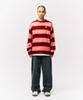 PHYSICAL DEPARTMENT Apple Label Striped Knit_Pink