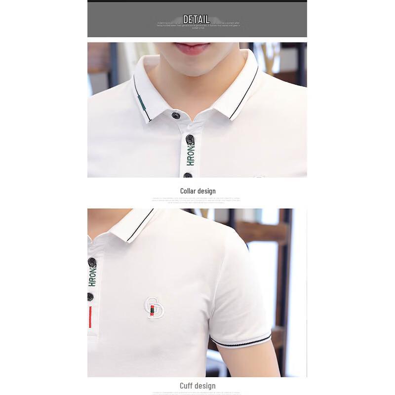 PLAYBOY Men's Short-Sleeve Business Casual Polo Shirt