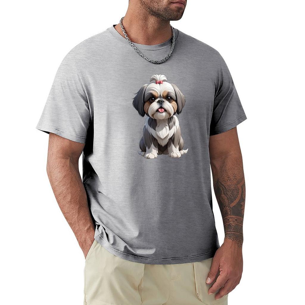 Shih Tzu Tshirt Short Sleeve Tee New Edition Quick Drying Unisex Clothing