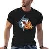 Shark Eating Pizza Funny Cool Food Lover Kids Tshirt Work Utility Casual Tee Shirt