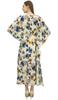 Bimba Women's Easy Wear White Long Kaftan With Drawstring Waist Long