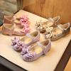 RE Fashion Girls Sandals Kids Princess Bowknot Dance Leather Single Shoes