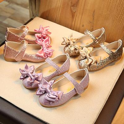 RE Fashion Dievčenské sandále Detské jednonožky Princess Bowknot Dance Leather