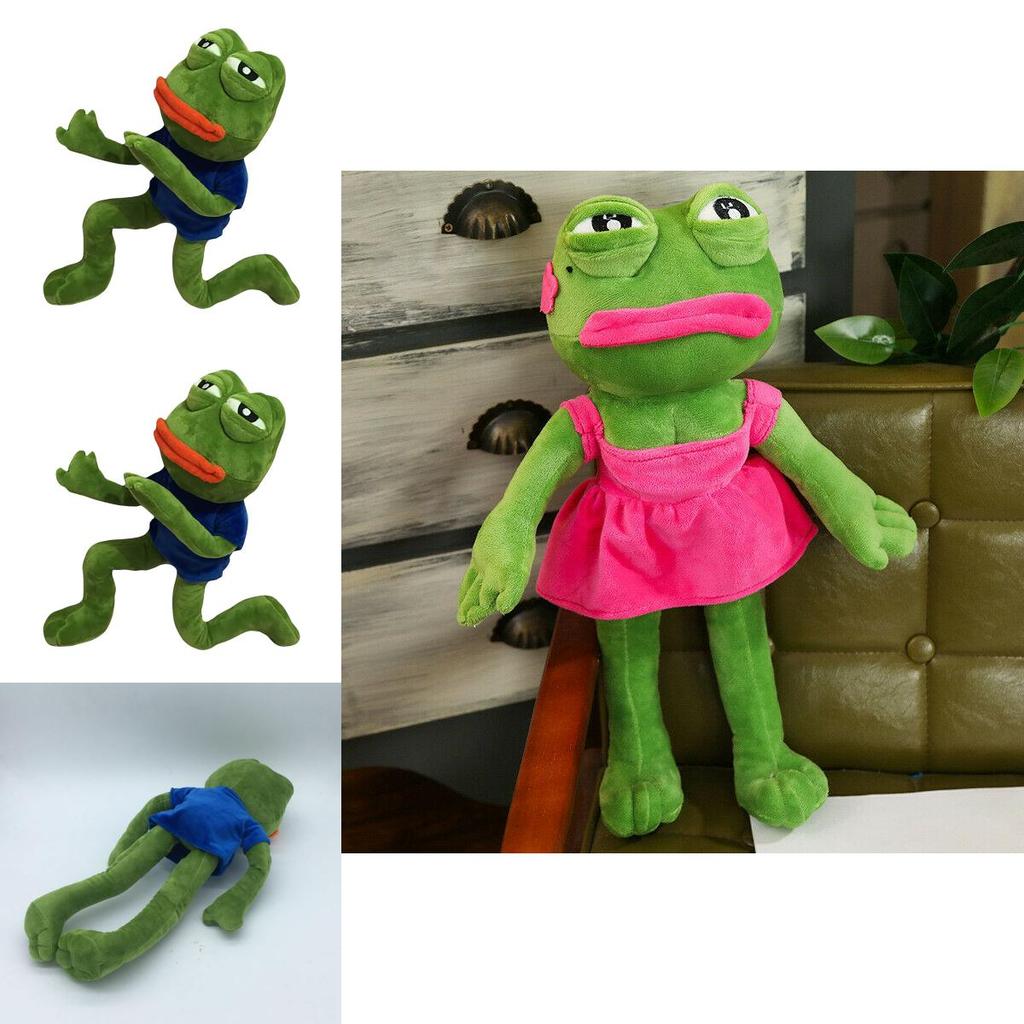 Soft Pepe The Frog Plush Toy Stuffed Animal For Kids And Adults