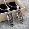 Stainless Steel Unisex Viking Symbol Pendant Necklace
