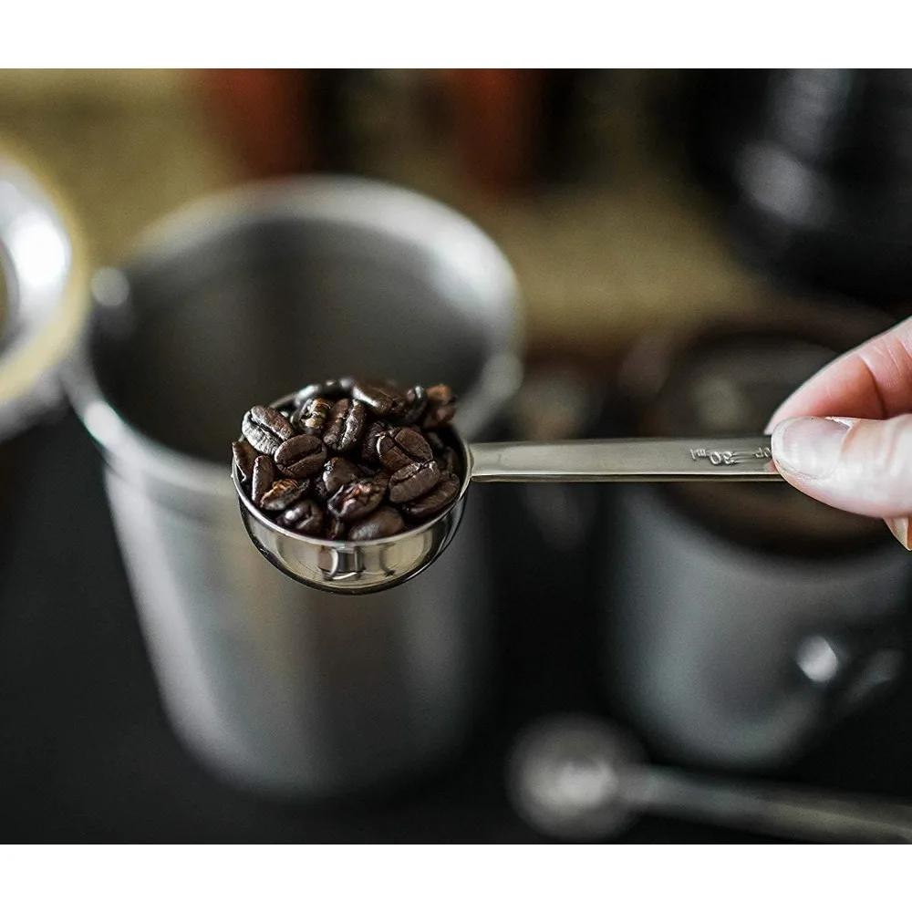 15/30ml coffee measuring spoon, stainless steel milk powder long handle measuring spoon, kitchen creative coffee spoon