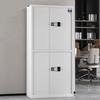 Gray-White Smart Fingerprint Dual-Section File Cabinet