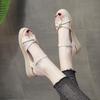 Platform sandals women's new summer flat-soled women's shoes with soft sole soft leather fairy wind beach sandals