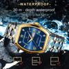 Top Brand New Men's Watch Waterproof Luminous Square Quartz Double Calendar Fashion Business Watch