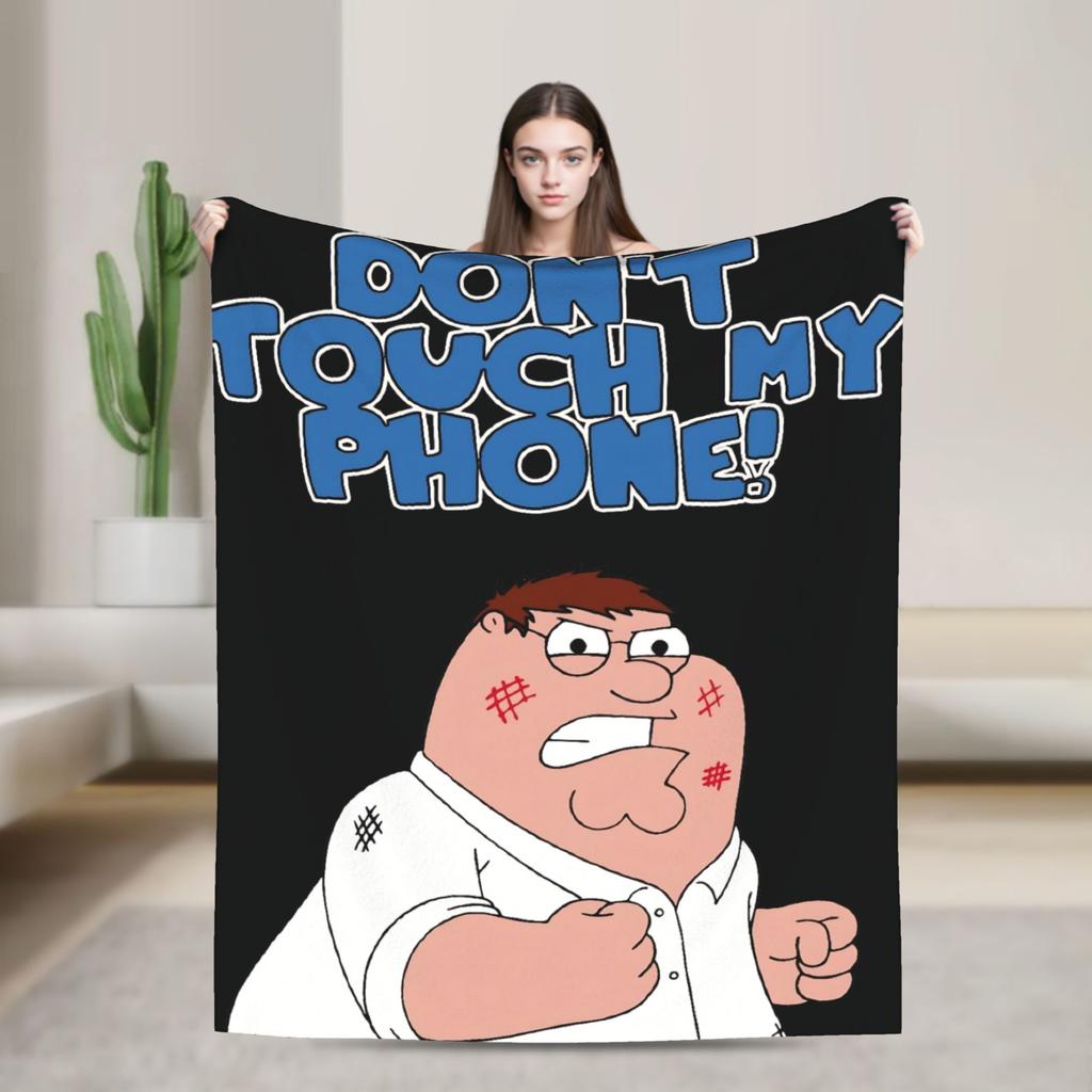 Peter Griffin Flannel Blanket Winter Soft Durable Throw Blanket for Boy Girl Bedroom Fluffy Bedspread Sofa Bed Cover