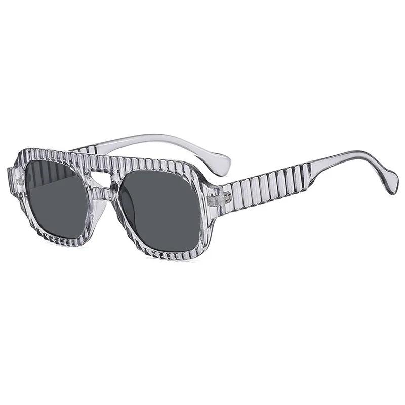 Vintage Double Beams Rectangle Sunglasses Women Men Designer Retro Small Frame UV400 Protection Sun Glasses