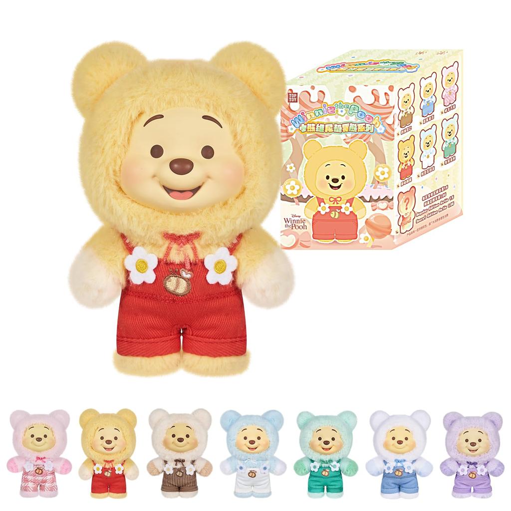 TOPP LEKE Disney Ole Brumm Plysjlekeserie [1 stk] Gachapon Blind Box Figur Plastmodell Premium Leke Myk Vinyl Bursdagsgave For Disney