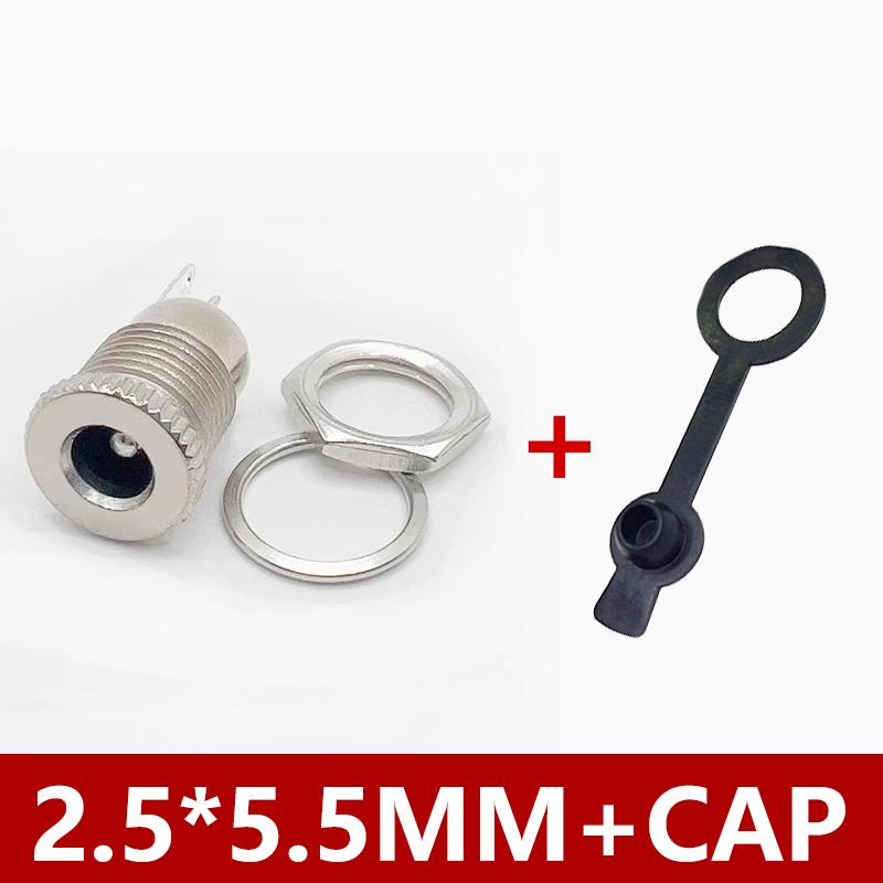 10/50PCS DC099 DC Power Jack Socket 5.5*2.1 5.5*2.5mm Female Panel Mount Connector Metal DC-099 11MM