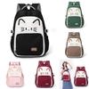 Capacity Simple Large Backpack With Kitten And Letter Print Design For Use Daily