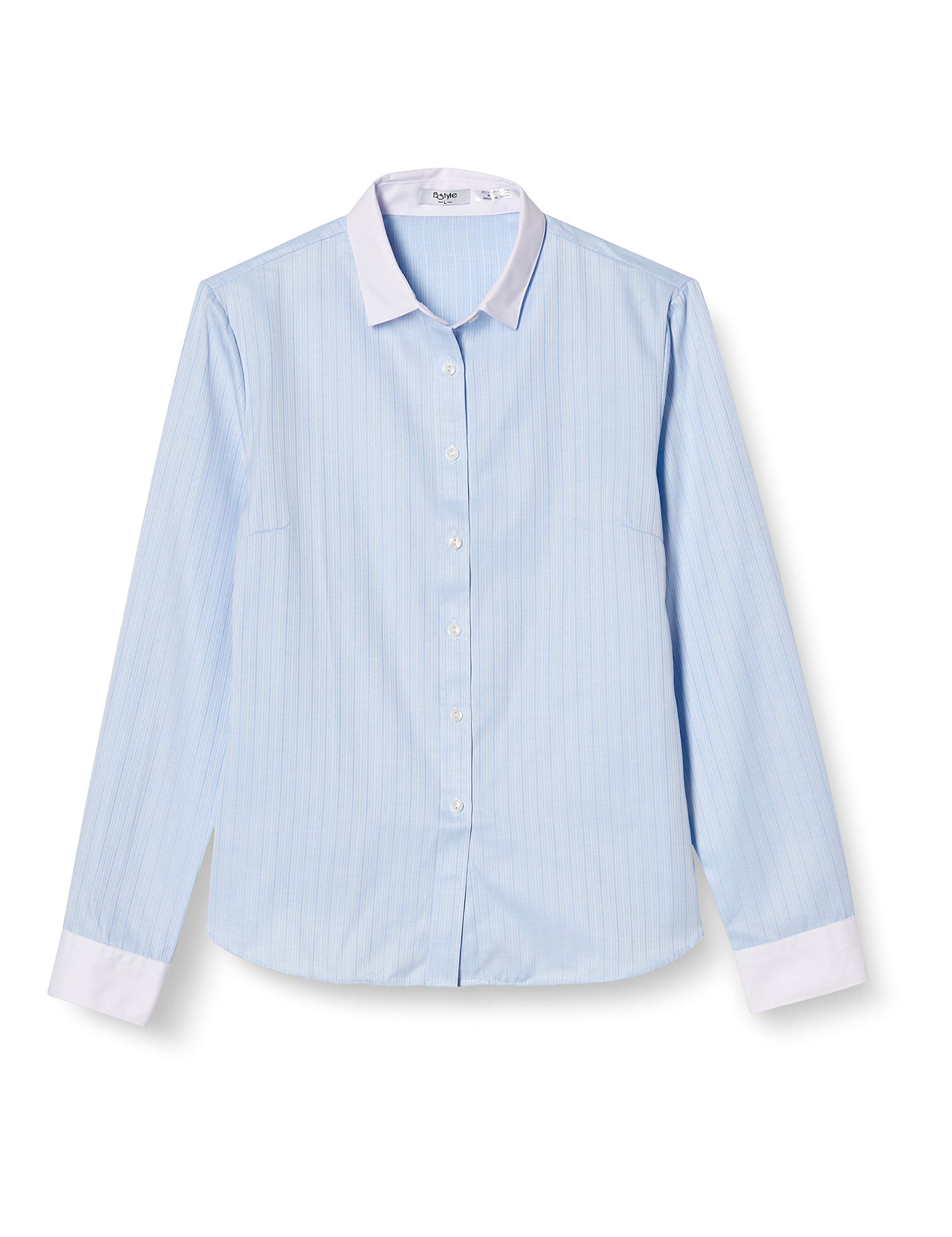

fabric density increased to prevent dress office job new beautiful blue LL [Atelier Sanrokugo] Women s blouse, see-through, clerical, shirt,