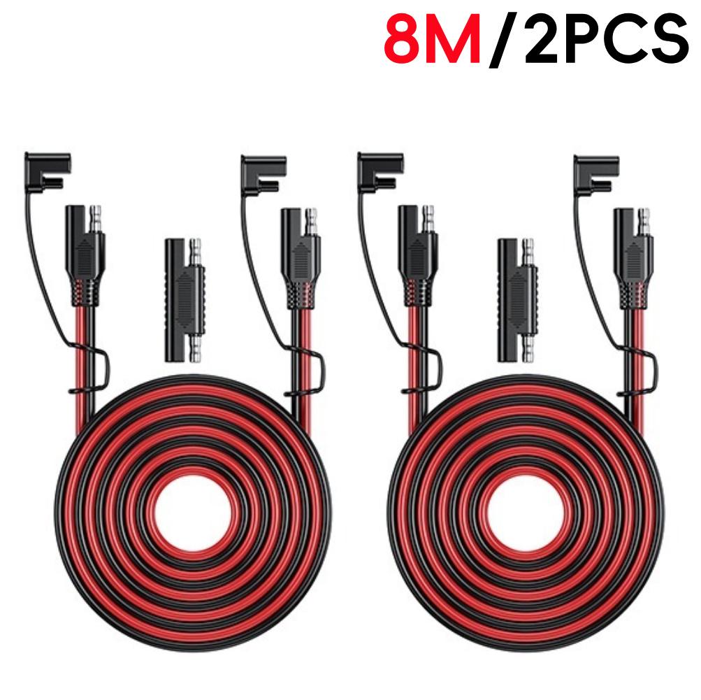Akü Şarj Kablosu SAE'den SAE'ye 12V-36V Güneş Enerjili Fiş Kablosu 16AWG Araba Uzatma Kablosu Su Geçirmez Güneş Enerjili Araç Akü Güç Kablosu