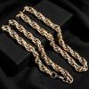 18K Gold Plated Stainless Steel Cuban Link Chain - Men's Hip Hop Style, Colorfast, High Polish Finish.
