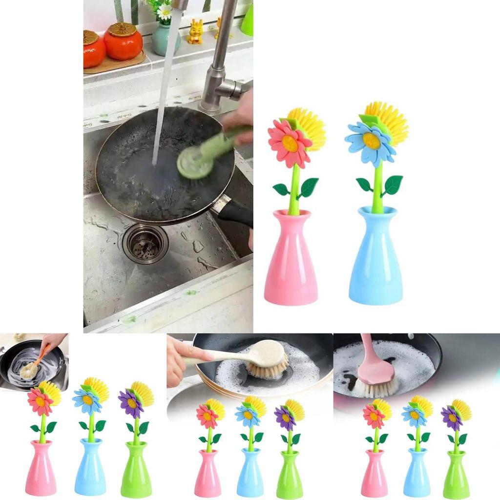 Multi-functional Non-stick Kitchen Brush Long Handle For Effortless Pot And Pan Washing