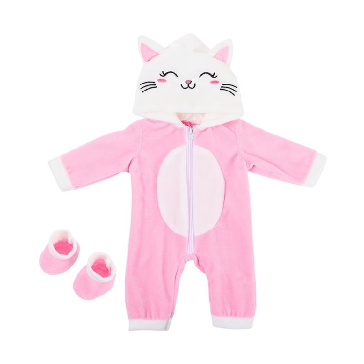 Fleece Winter Outfit Für 18 Zoll Mädchenpuppen Weicher Plüsch Cartoon Kostüm Warme Spielkleidung