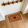 Red Love Heart Envelope Welcome Floor Mats Envelope Porch Doormat Valentine's Day Door Mat Household Entry Anti Slip Mat