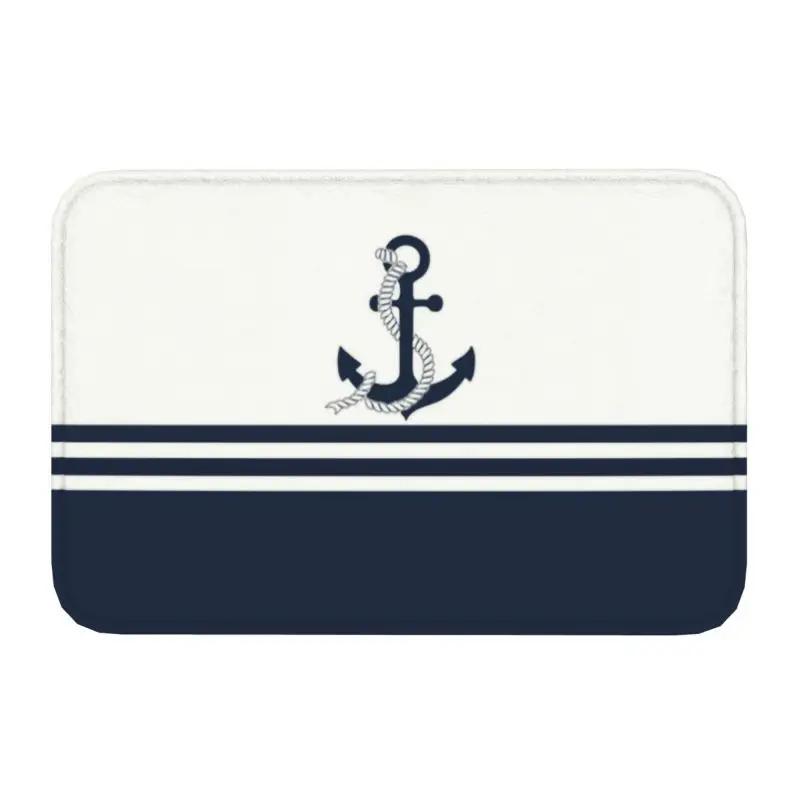 Custom Vintage Nautical Compass Doormat Non-Slip Entrance Kitchen Bath Mats Captain Anchor Boat Living Room Rug Carpet Footpad