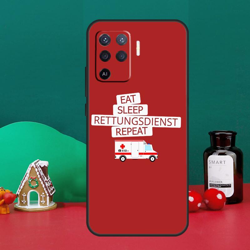 Ambulance EMS EMT Paramedic Case For Oppo A5 A6 Pro A15 A18 A38 A58 A78 A98 A54 A74 A94 A17 A57 A80 A60 A40 A16 A76 A96