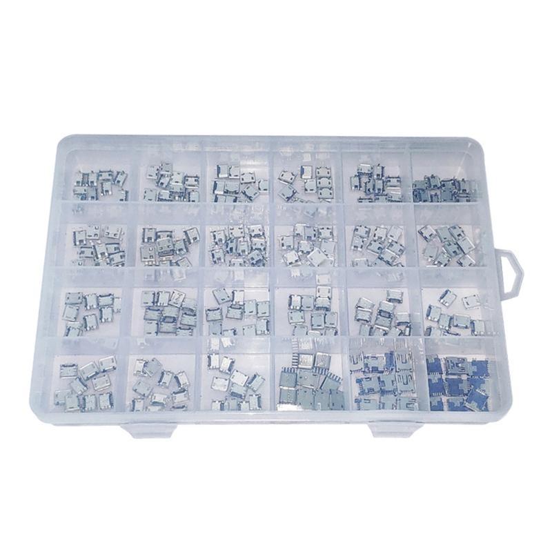 Portable Micro USB Charging Port Connector Mini Connection Tool 24 Models Types Multipurpos for Security Equipment