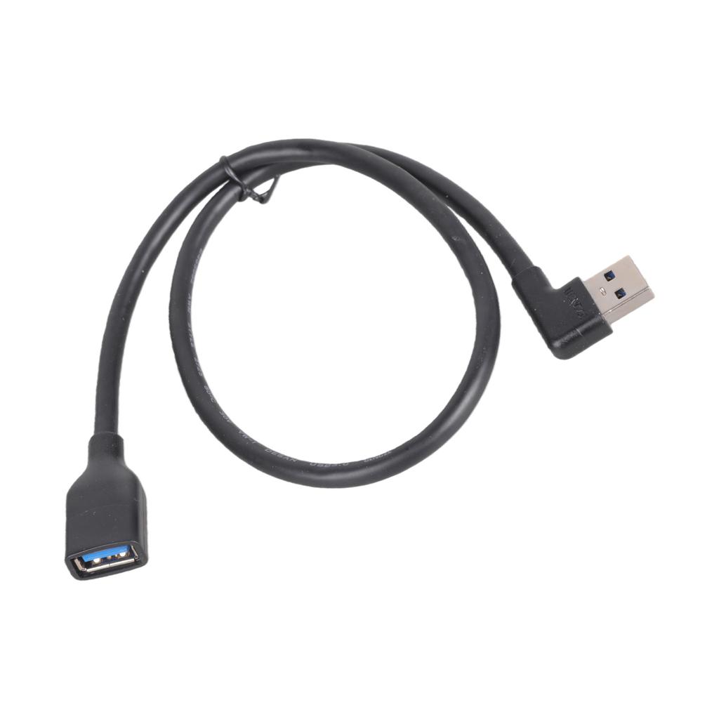 90 Degree USB3.0 Extension Cable Portable Male to Female Extender Cord Support 5Gbps Data for USB Fan/Printer/Lamp