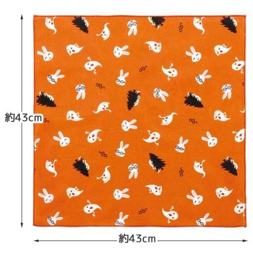 Skater Children's Lunch Cloth, 43x43cm, Made in Japan, Glasses Rabbit Design, for Boys and Girls, KB4