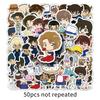 50pcs Detective Conan Stickers Cute Cartoon Graffiti for Scrapbooking Phone Back Water Cup Decoration
