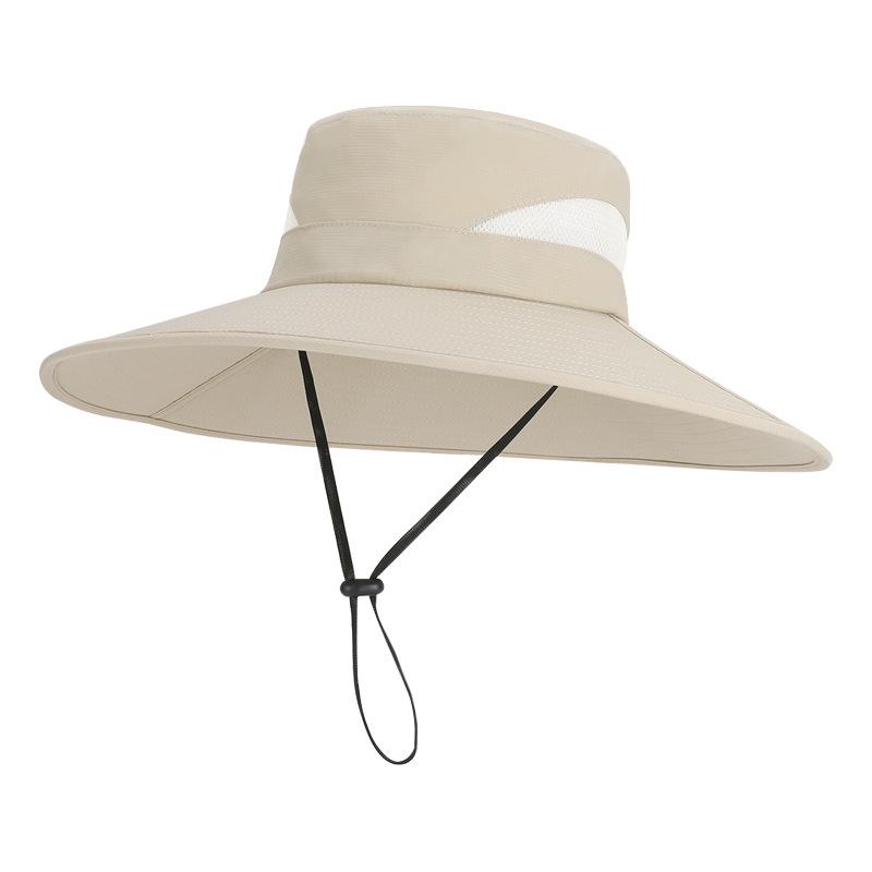 Summer Outdoor Breathable Versatile Visor Travel Camping Big Eaves Bucket Hat Men and Women Fishing Mountaineering Sun Protection Hat