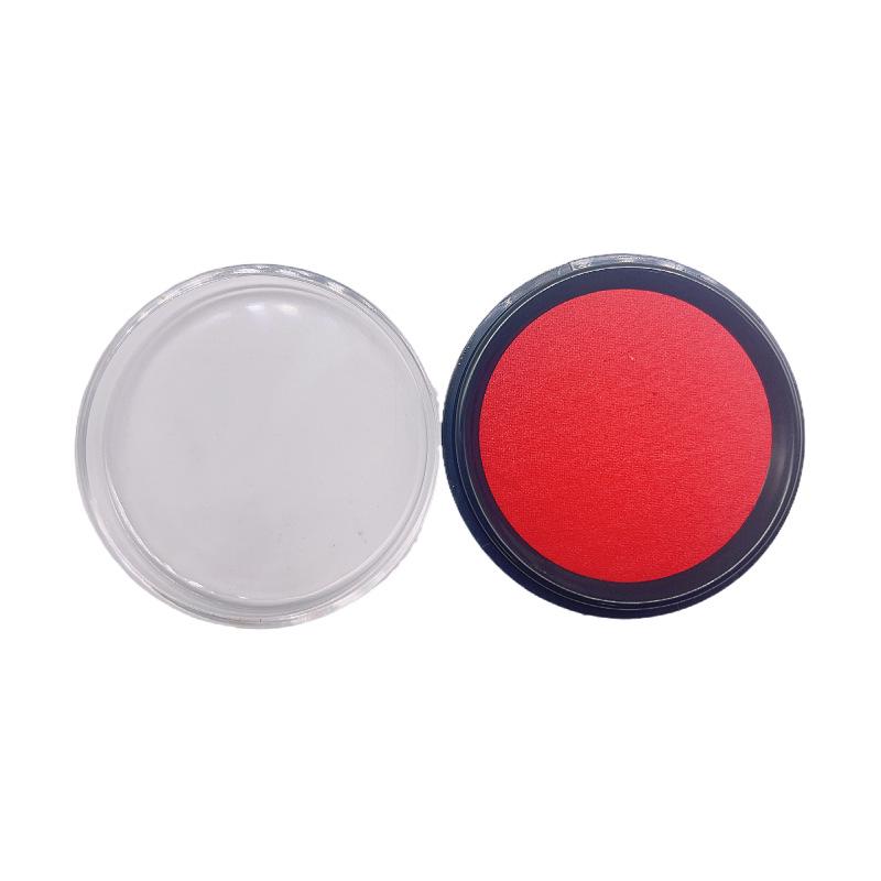Red Quick-Drying Ink Pad for Office Stamps - Special Round Design