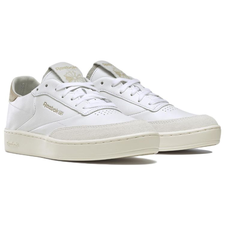 Reebok Club C Series Comfortable Low-Top Sneakers Unisex Sneakers White Brown GY9665