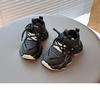 2026 Trendy Kids' Non-Slip White Running Shoes - Spring Leather Surface for Middle and Big Boys