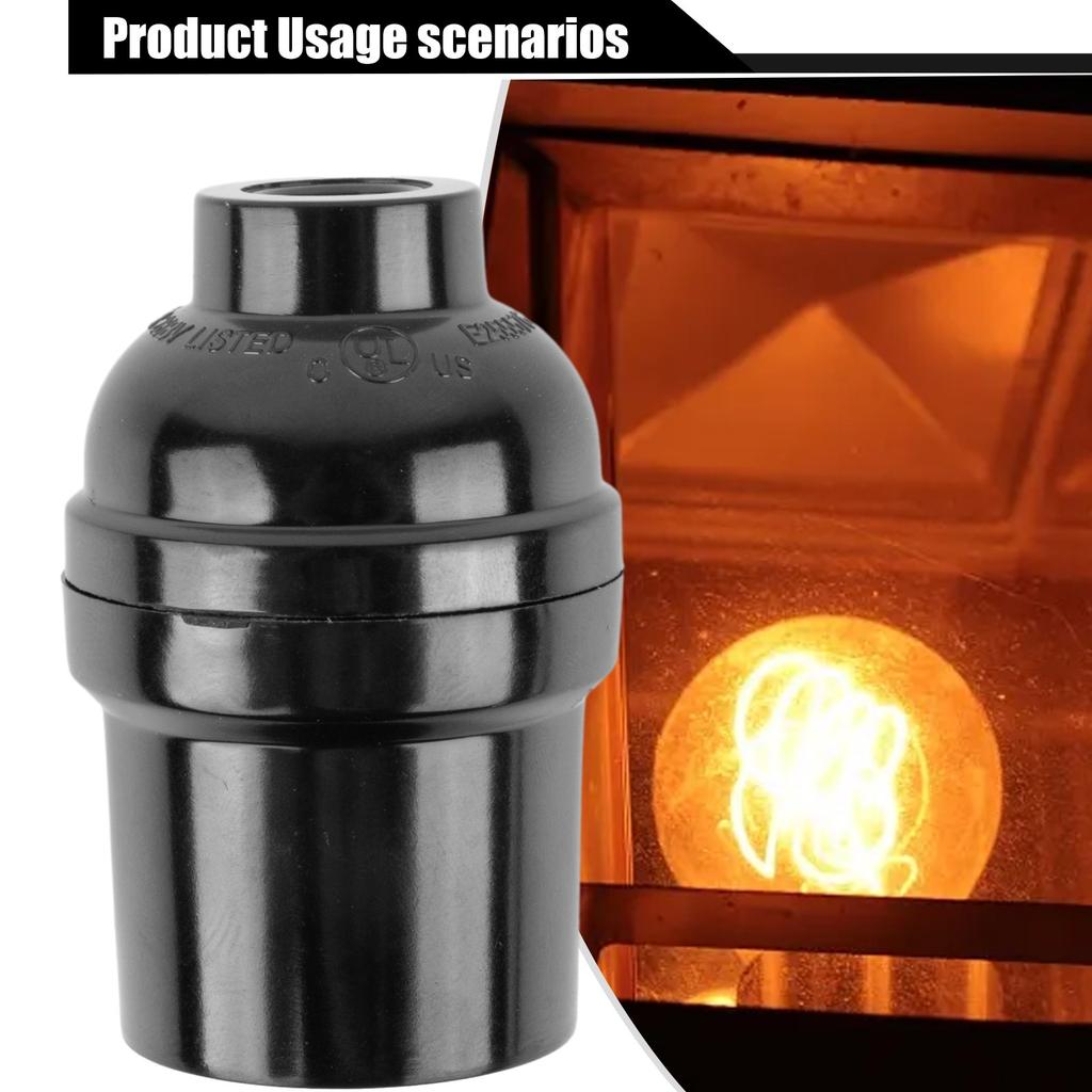 Industrieller Bakelit-Lampenfassungshalter für Vintage-Edison-Glühbirnen E27-Sockel